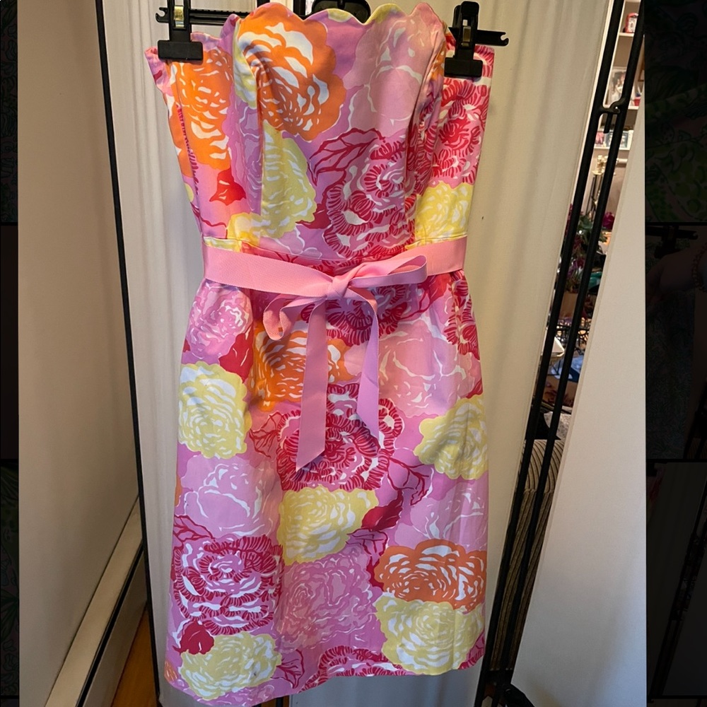 Lilly Pulitzer strapless dress size 8 🌺🌸🌼 - Picture 1 of 4
